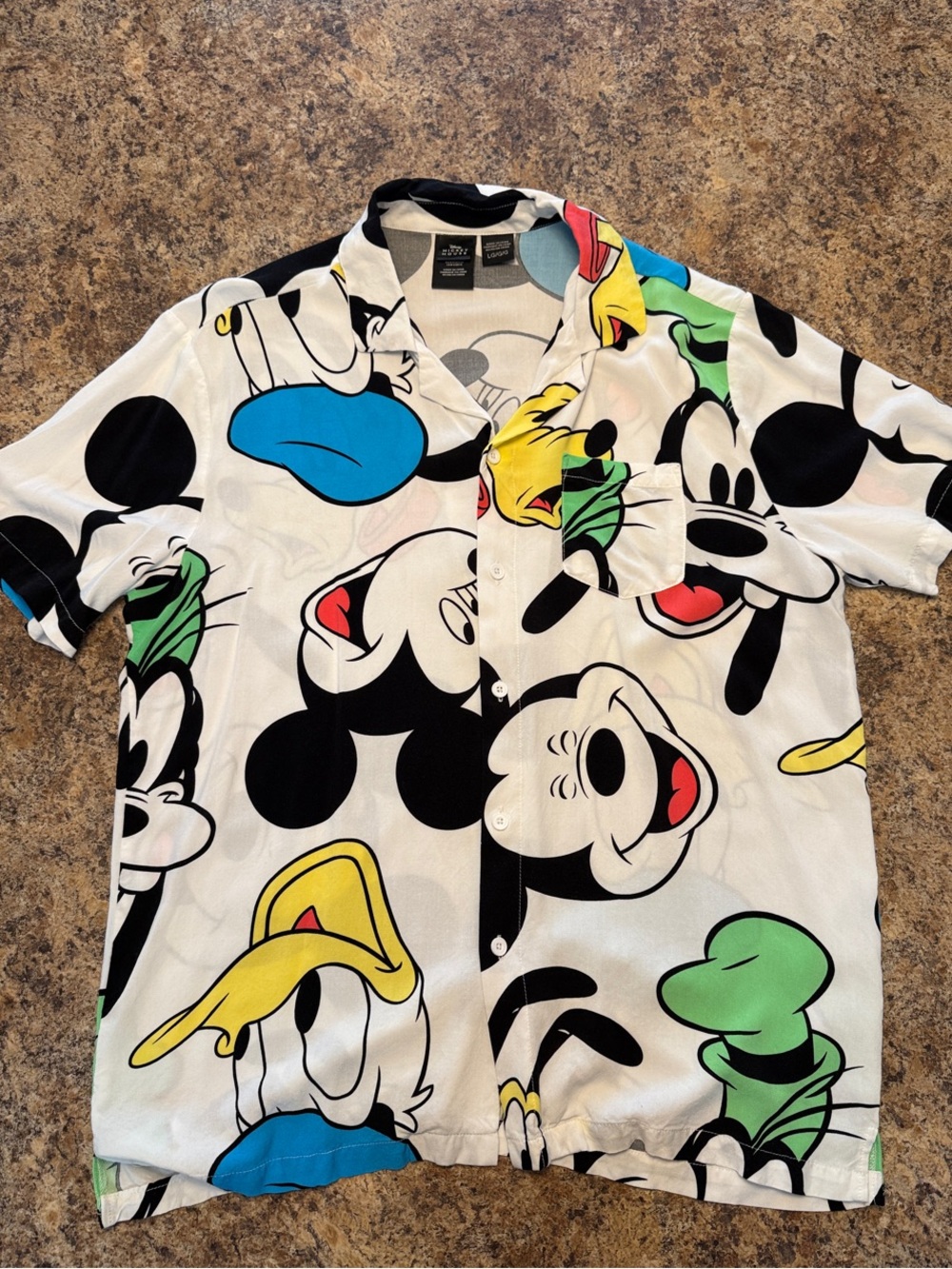Disney Short-Sleeve Button-Up Shirt